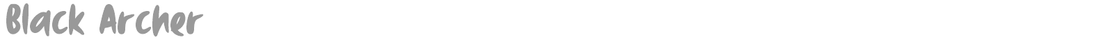 Black Archer font preview